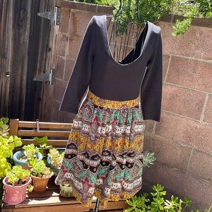 Anthropology Long Sleeved Dress